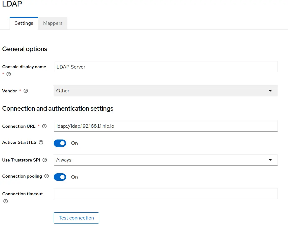 Configuration Keycloak LDAP TLS