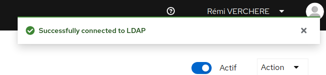 Liaison Keycloak LDAP OK