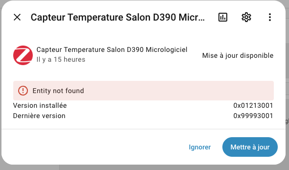 ZHA OTA Notification