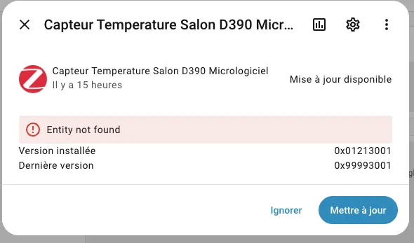 ZHA OTA Notification